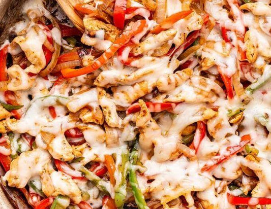 Gluten-Free Chicken Cheesesteak Skillet