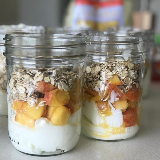Gluten-Free Peaches N' Cream Overnight Oats