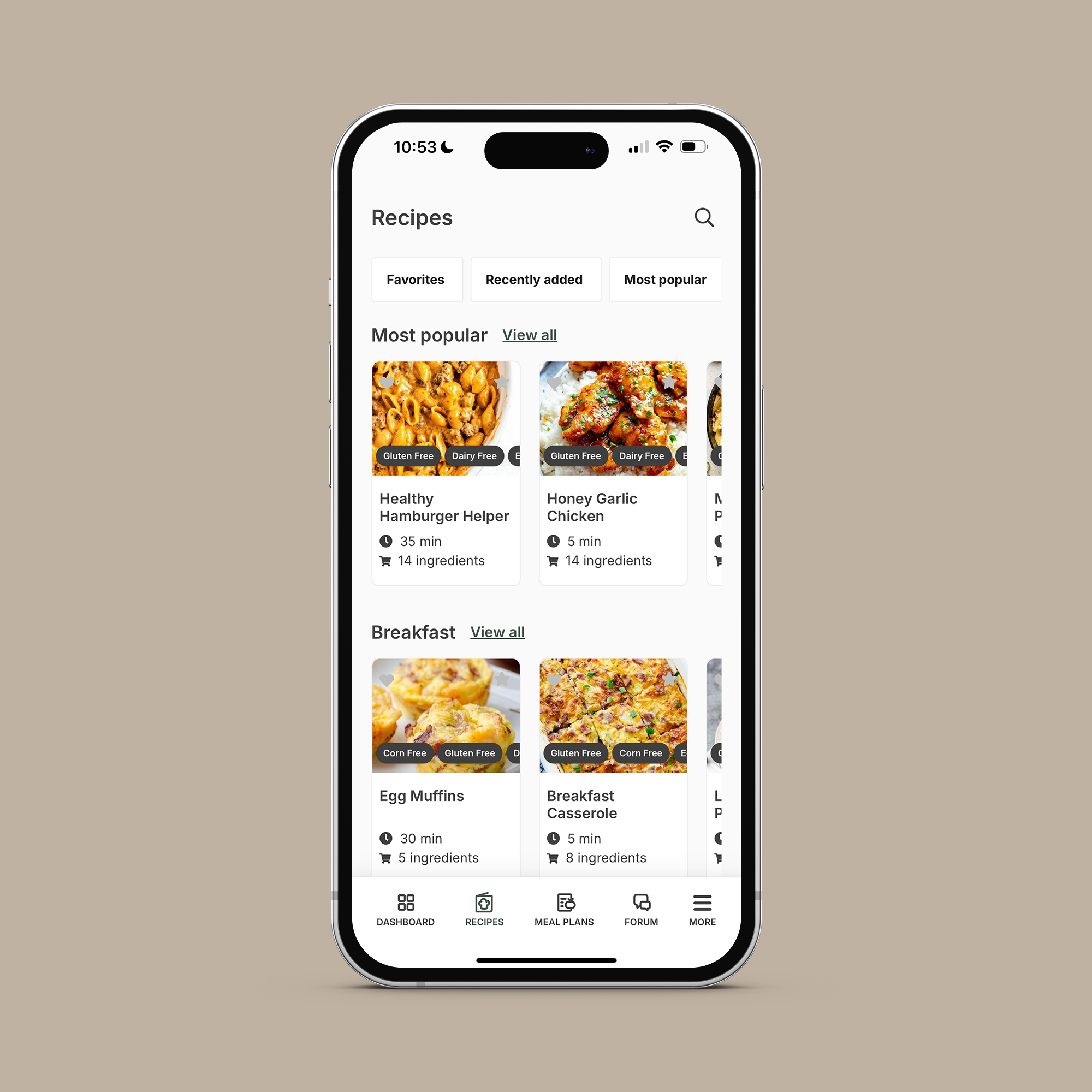 Recipe App
– Clean Monday Meals