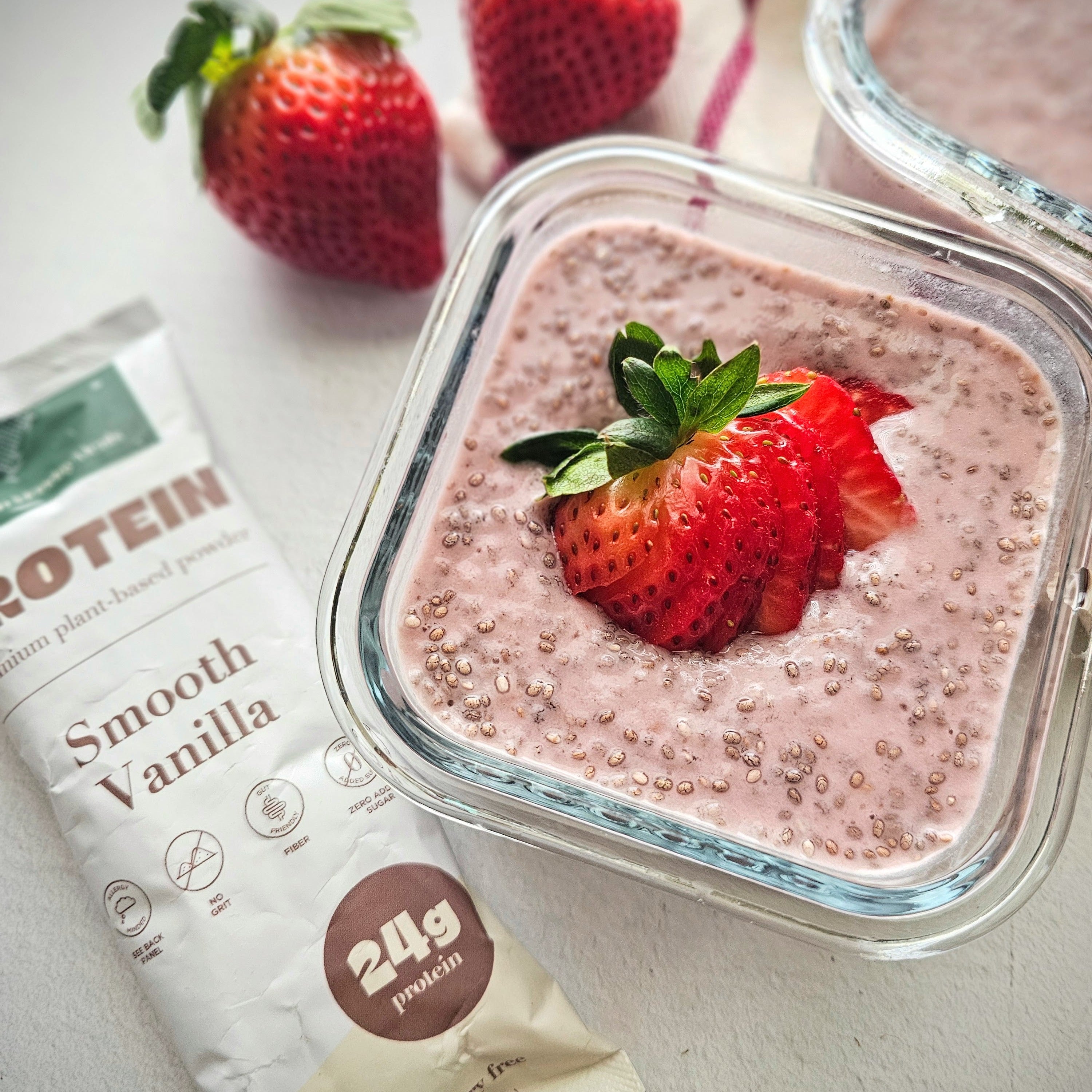 Strawberries & Cream Protein Pudding