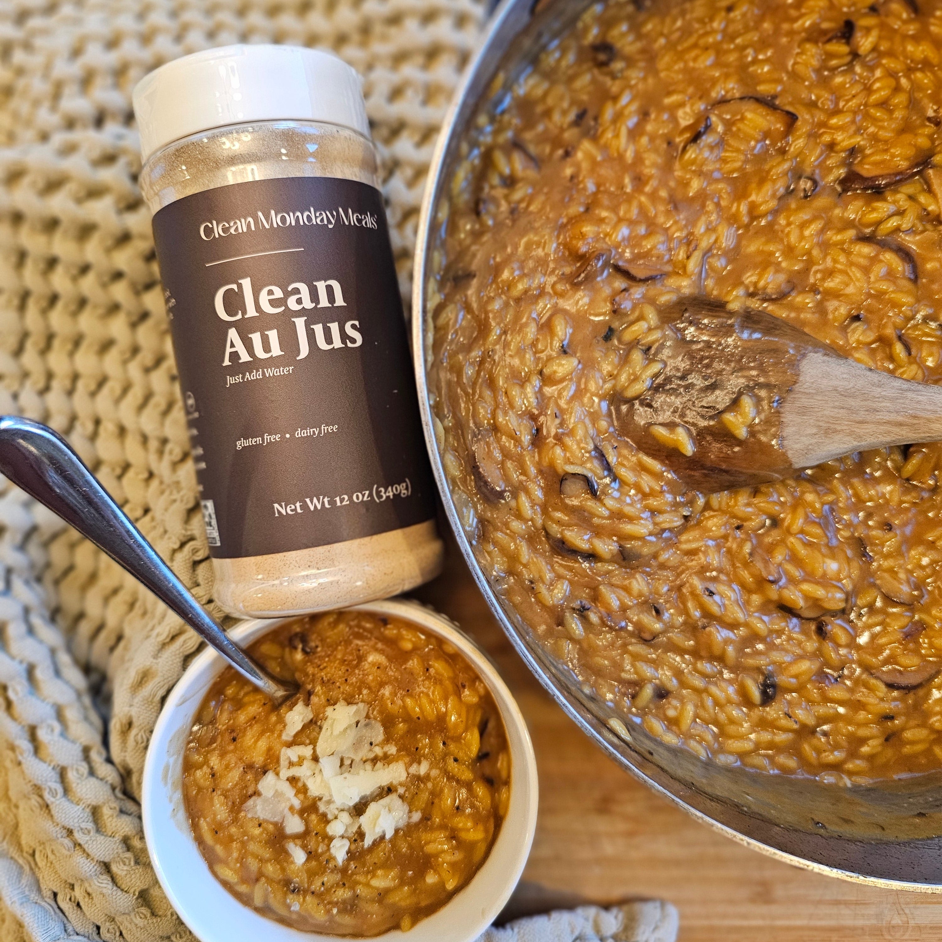 Creamy Au Jus Mushroom & Shallot Orzo