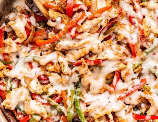 Gluten-Free Chicken Cheesesteak Skillet
