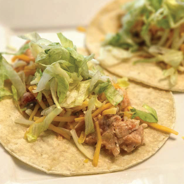 Creamy Peach Mango Salsa Tacos
