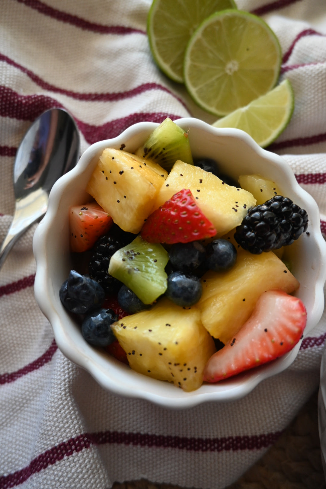 Honey-Lime Poppy Seed Fruit Salad