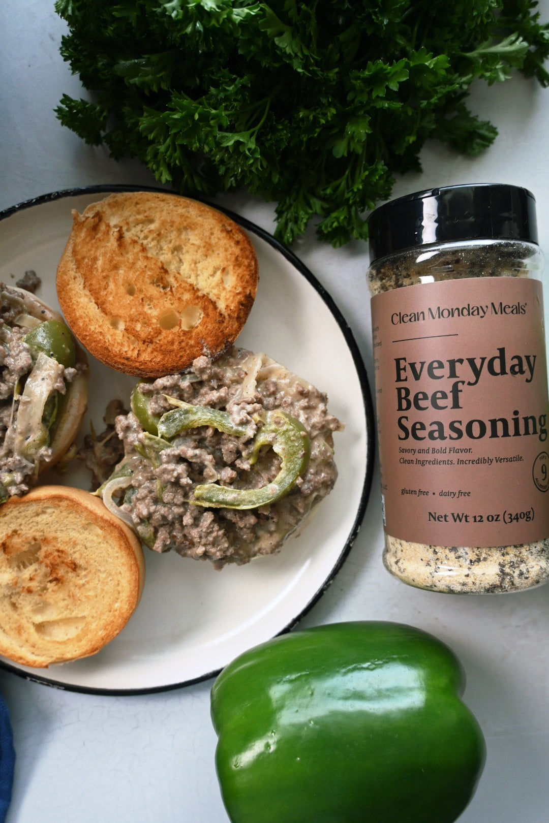 One-Pan Ground Beef Philly Cheesesteak