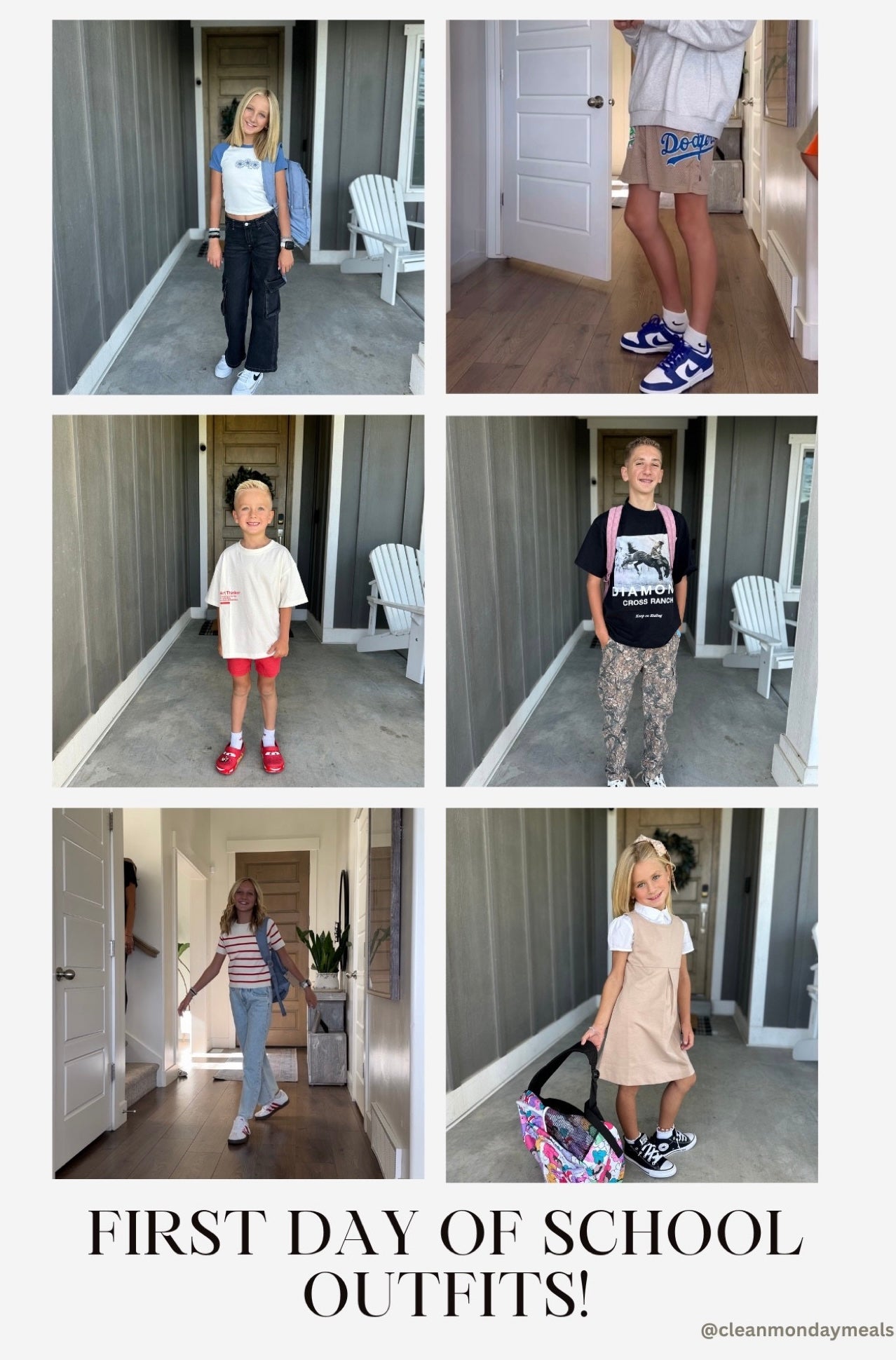 First Day of School Outfits 2024 Clean Monday Meals