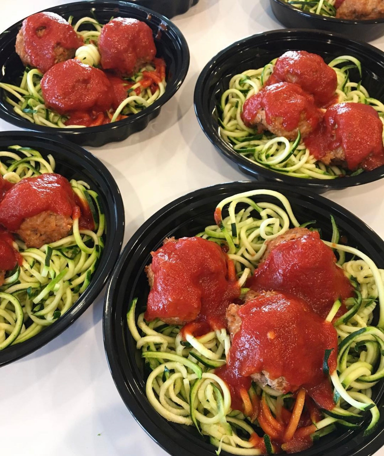 Zucchini Noodles with Turkey Meatballs and Sauce