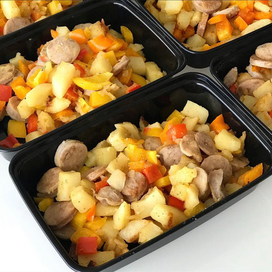 Potato, Pepper, and Sausage Bowls