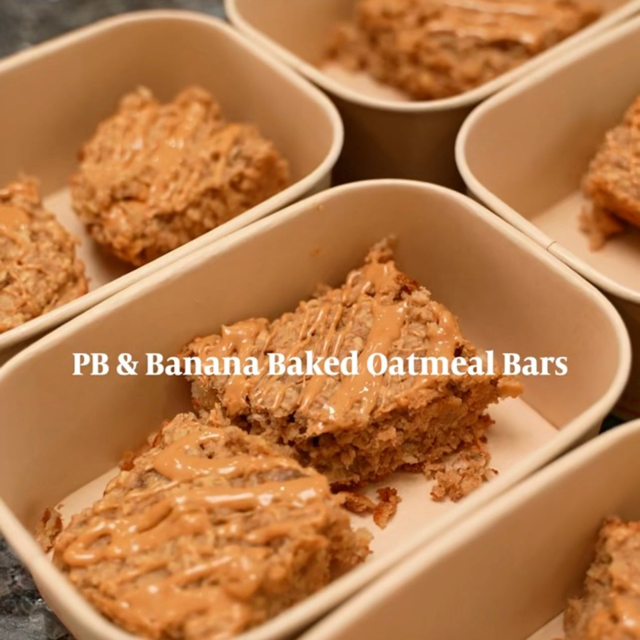 Peanut Butter and Banana Baked Oatmeal Bars