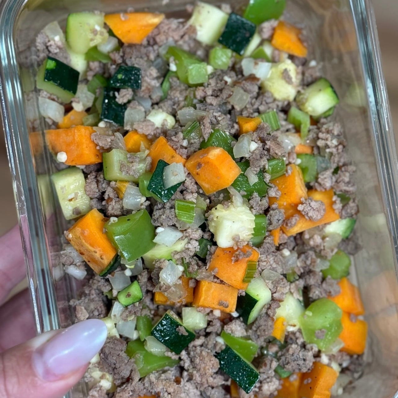 Turkey Sausage with Sautéed Veggies