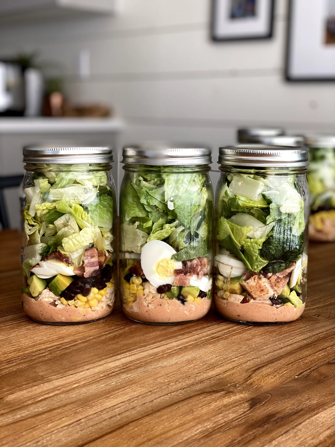 Gluten-Free BBQ Chicken Mason Jar Salad