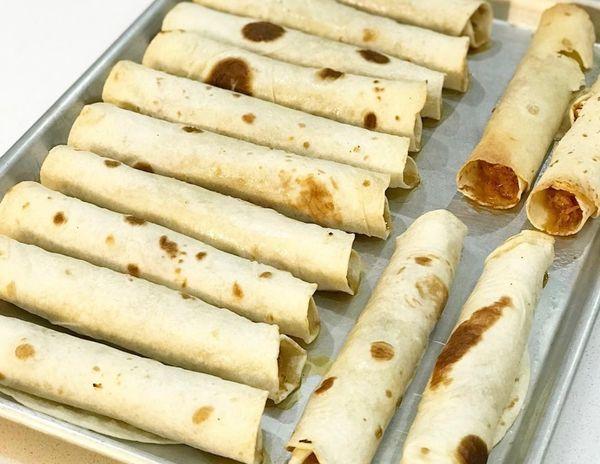 Baked Honey Lime Chicken Taquitos