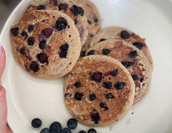 Gluten-Free Protein Blueberry Pancakes