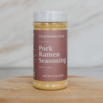 Clean Monday Meals NEW Pork Ramen Seasoning on a countertop