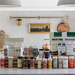 All of Clean Monday Meals products on beautiful cozy kitchen counter 