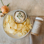 Clean Monday Meals overhead picture of onion soup mix. 