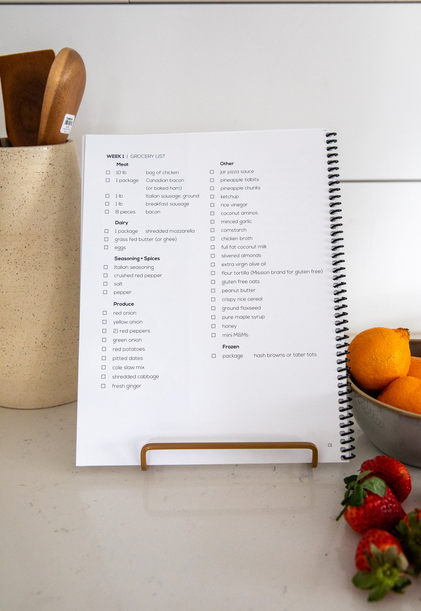 (Printed) Edition 3- with 4 Weeks of Meals Plans + Grocery Lists + New Seasoning Guide